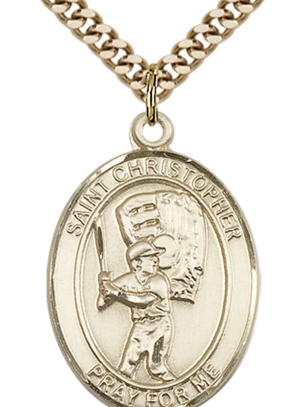 Saint Christopher Baseball Pendant for wholesale by Tony’s Jewelry