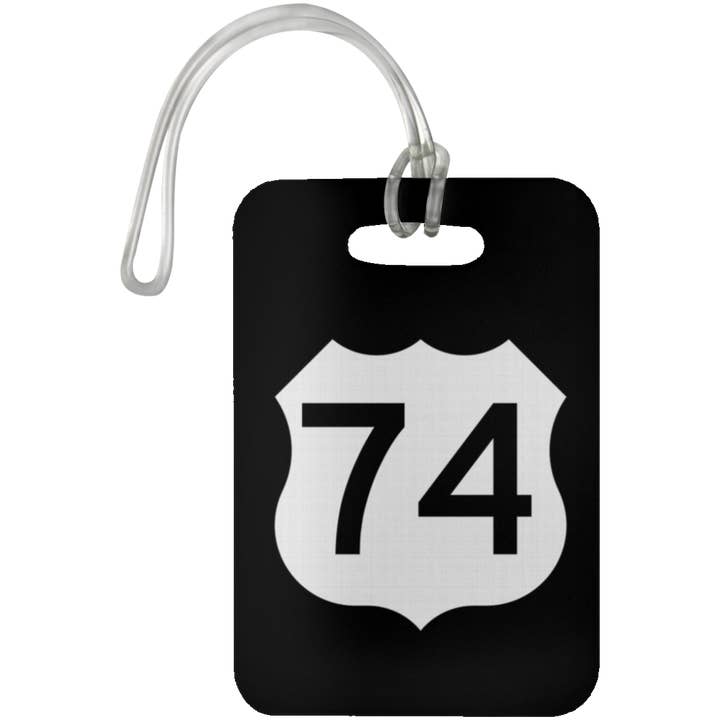 Bagagelabel U.S. Route 74 voor wholesale door Marmalade Sunset Print and Design