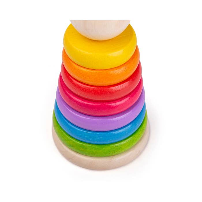 Bigjigs Toys - Wholesale Stacking Rings Game - Baby - First Rainbow Stacker1