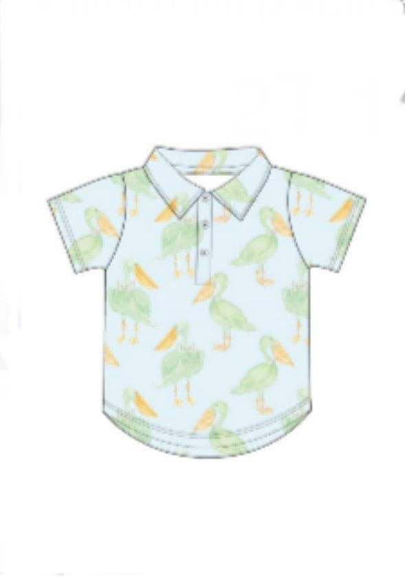 Sweet Bay Clothing - Vendita all'ingrosso Maglietta - Bambini - Maglietta Polo Verde Menta Pelican1