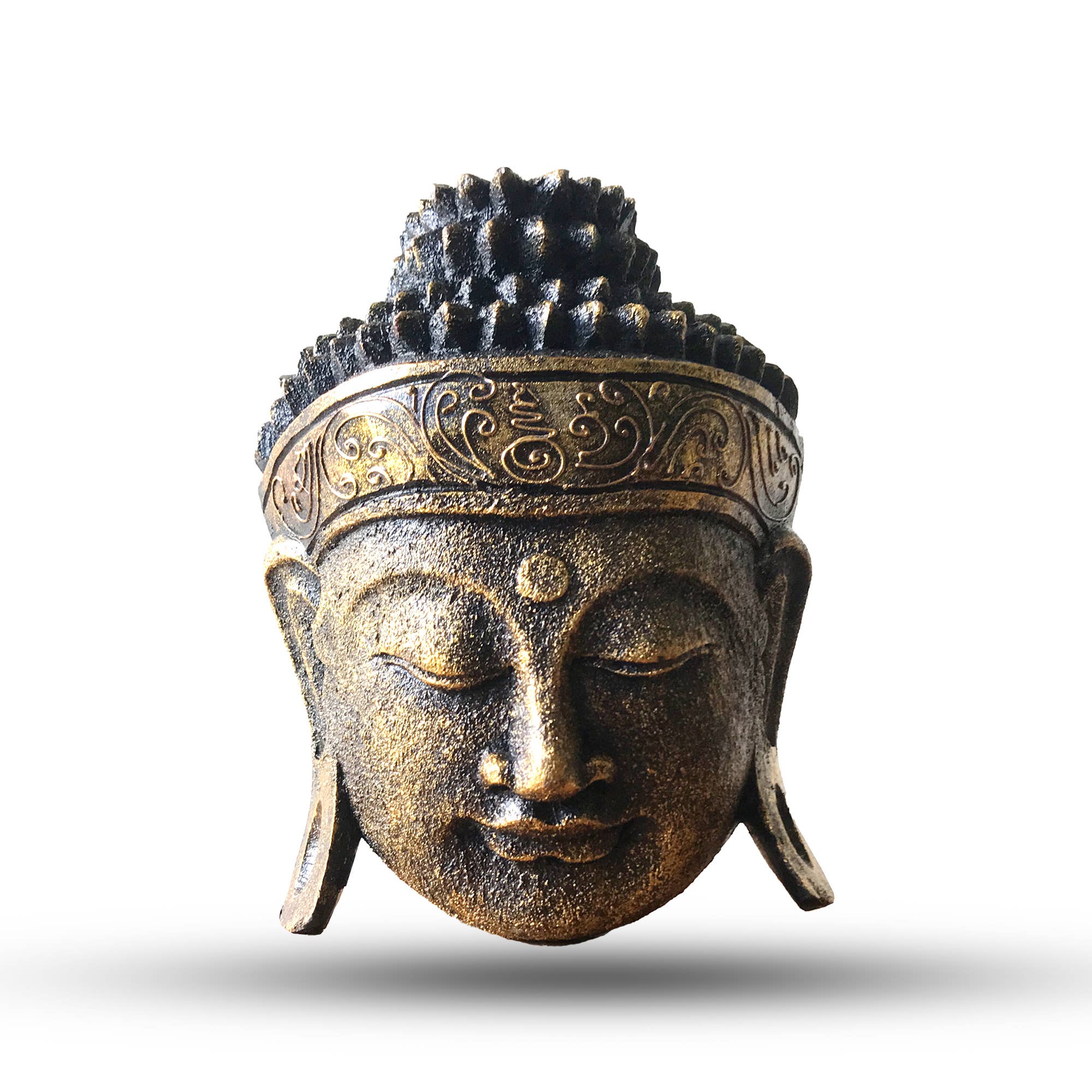 Ancient Wisdom – wholesale Decorative figurine – Buddha Head - 25cm - Gold Shine0