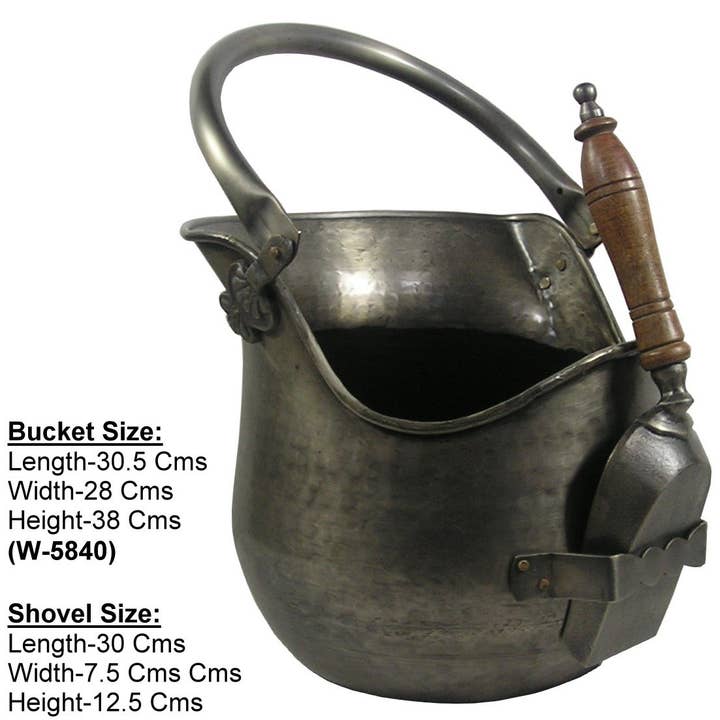 Minster Stylish Living Ltd – wholesale Bucket/pail – Antique Pewter Coal Bucket With Shoval