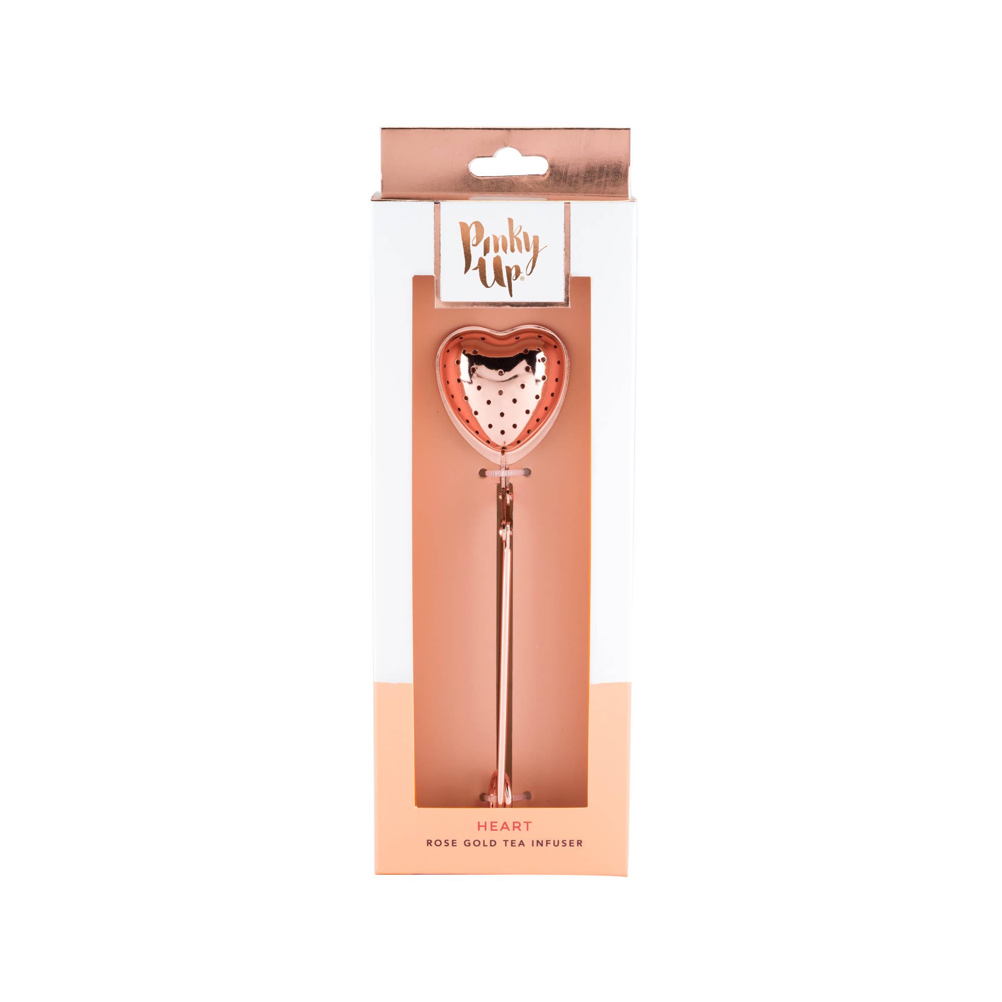 Pinky Up - Wholesale Tea Strainer/Infuser - Rose Gold Plated Stainless Steel Tea Infuser Heart1