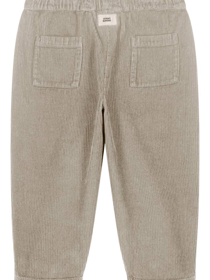 Studio Bohème Paris - Wholesale Pants - Kids - Grey Corduroy Carrot Pants4