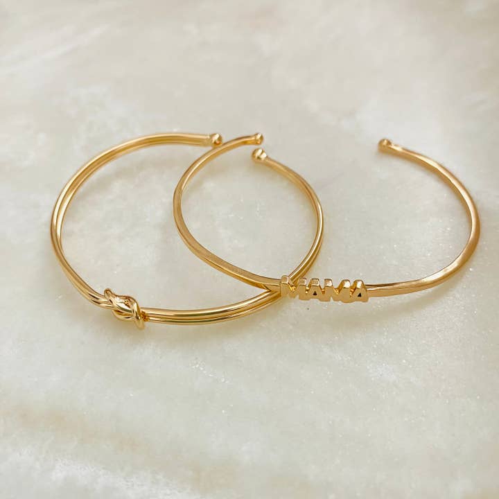 Housegoldjewelry - Venta al por mayor Brazalete - Pulsera con nudo dorado, pulsera para mamá, pulsera tipo brazalete7