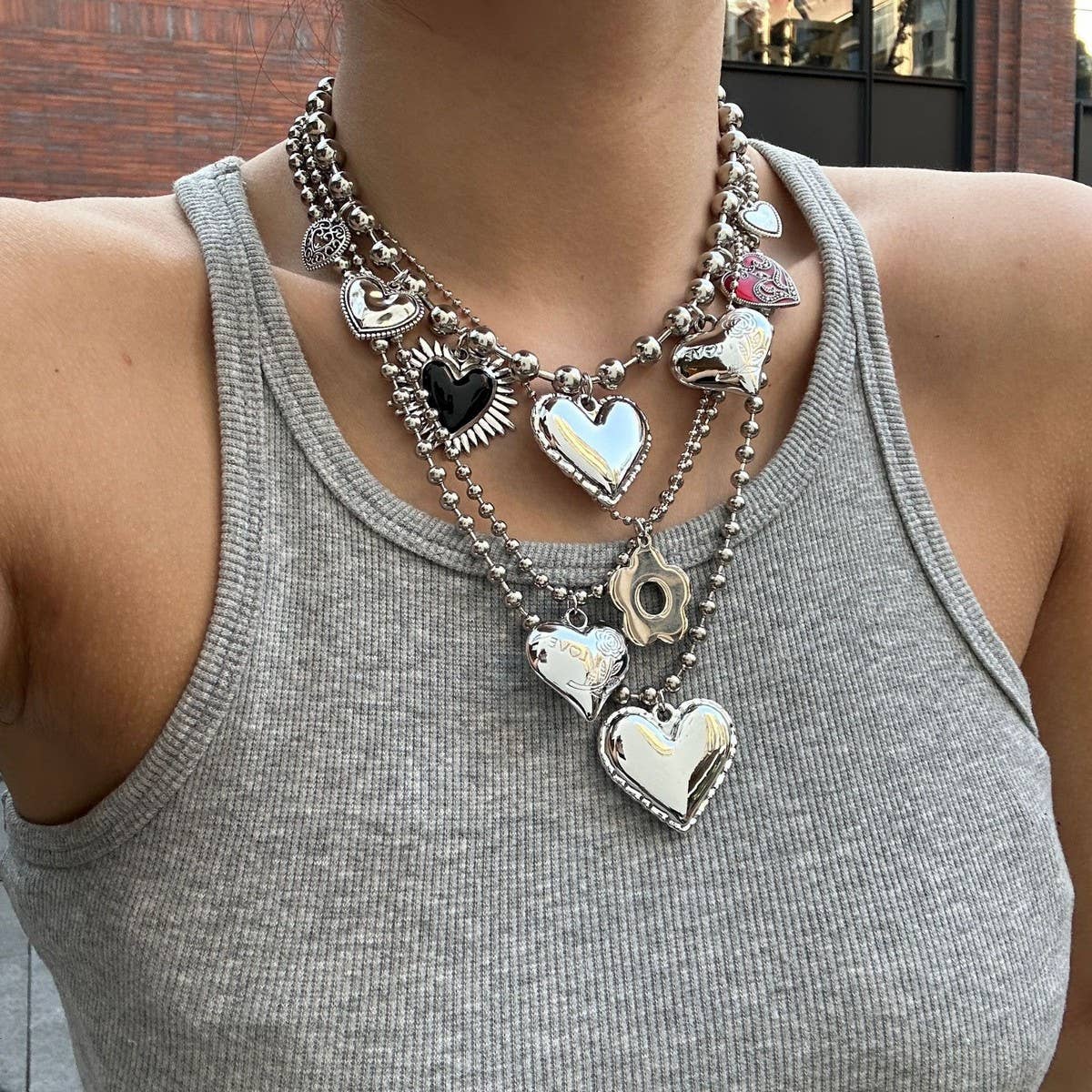 TYPE  NEW FASHION LOVE HIP HOP BEADED NECKLACE_CWMM3179 for wholesale on Faire2