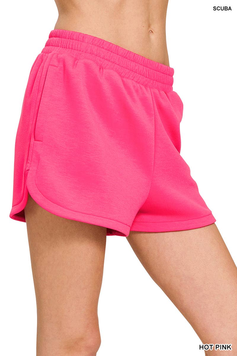 42POPS - Vendita all'ingrosso Pantaloncini - Donna - Shorts a vita elastica stile delfino con tasche21