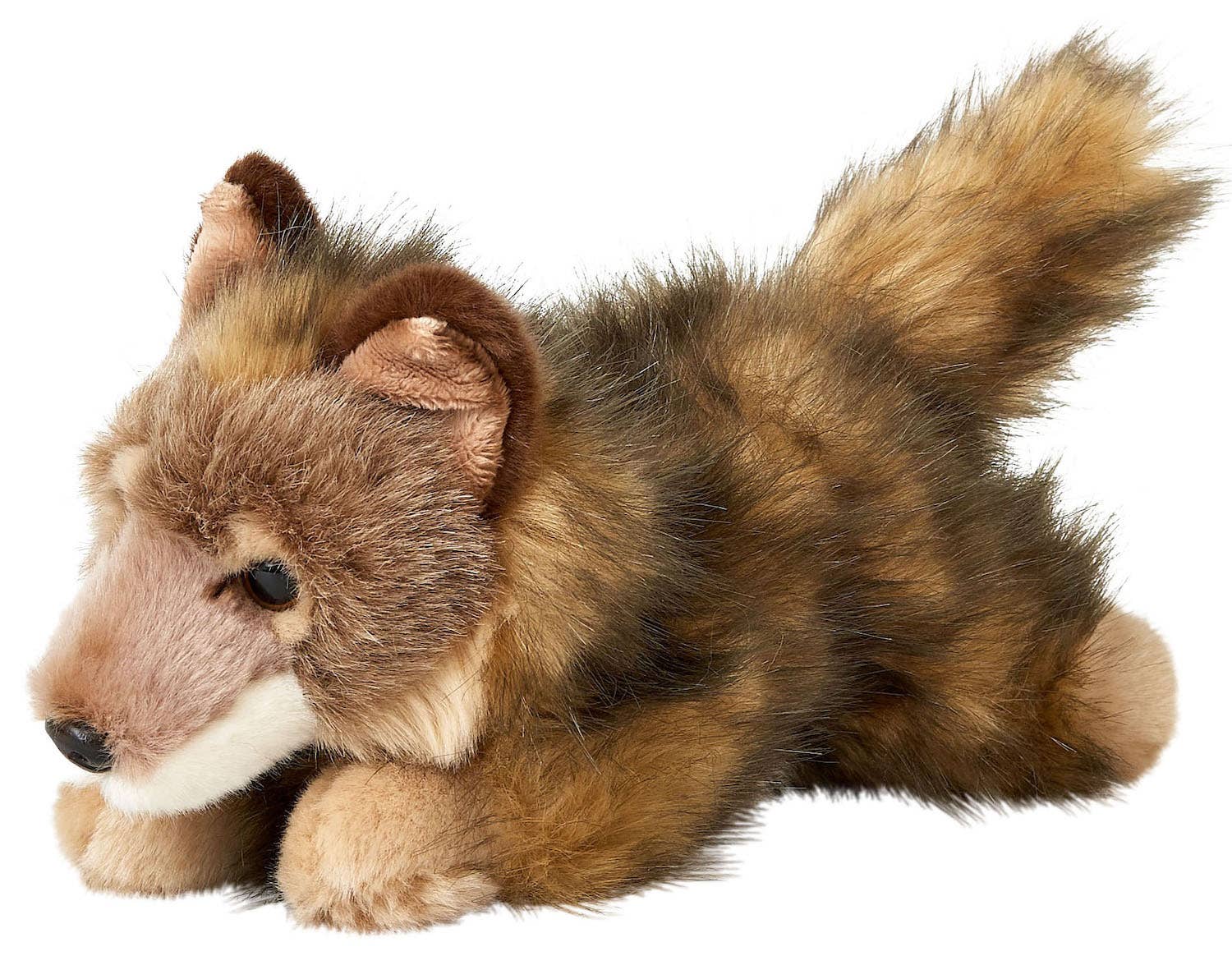 Uni Toys - Wholesale Stuffed/Plush Toy - Kids & Baby - Wolf cub lying down - 24 cm (length)1