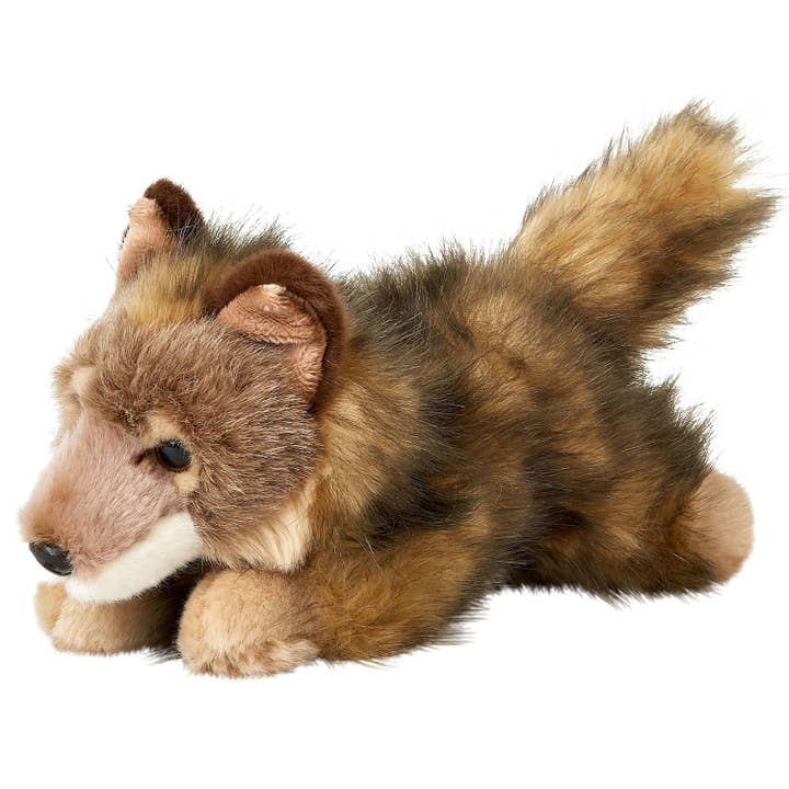 Uni Toys - Wholesale Stuffed/Plush Toy - Kids & Baby - Wolf cub lying down - 24 cm (length)1