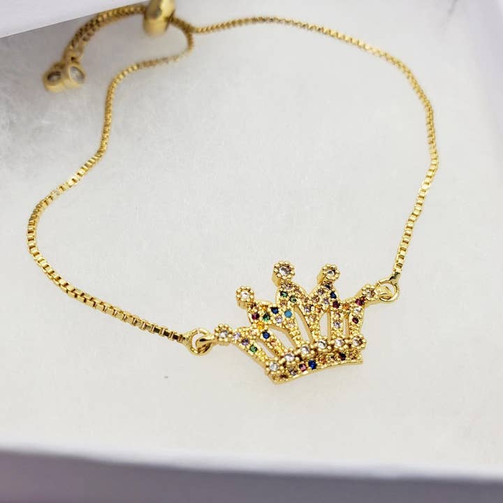 Tots And Tumblers Art - Wholesale Charm/Dangle Bracelet - Crown Slider Bracelet2