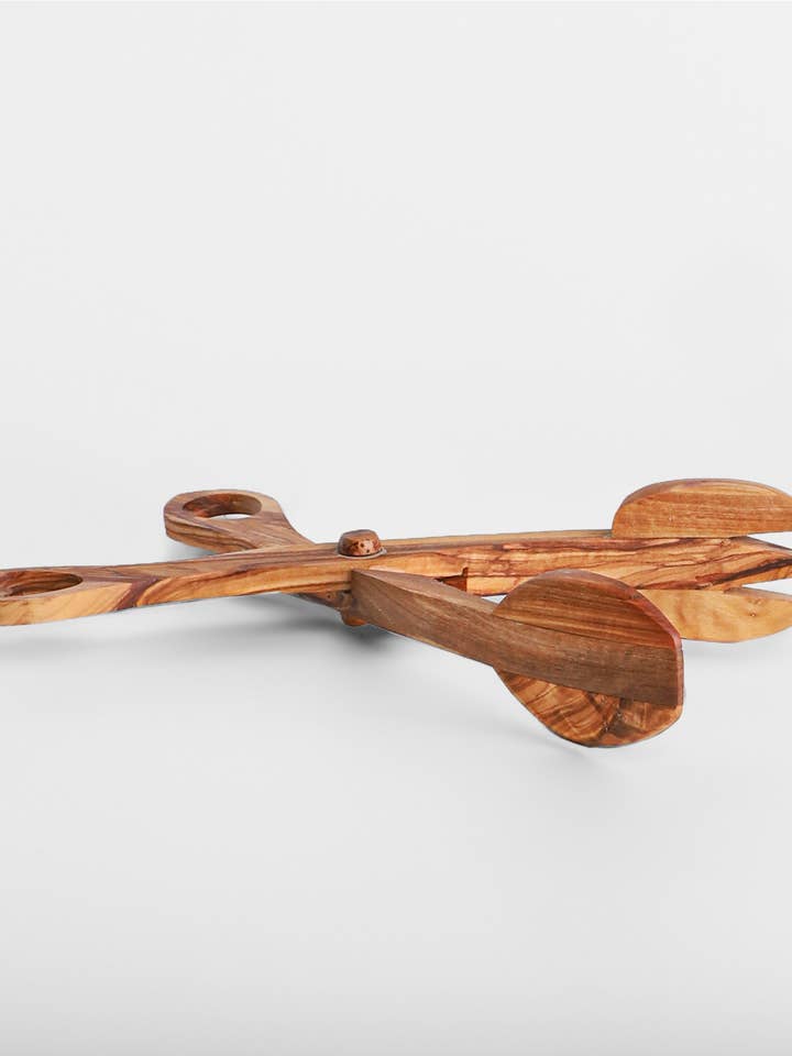 Handmade Olive Wood Table Tongs, Wooden Serving Tongs for wholesale by Handcrafted Olivewood