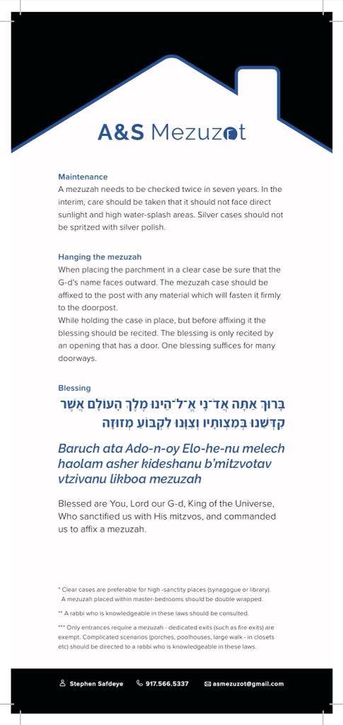 A&S Mezuzot - Vente Décorations de table - Étui Mezouza en aluminium37