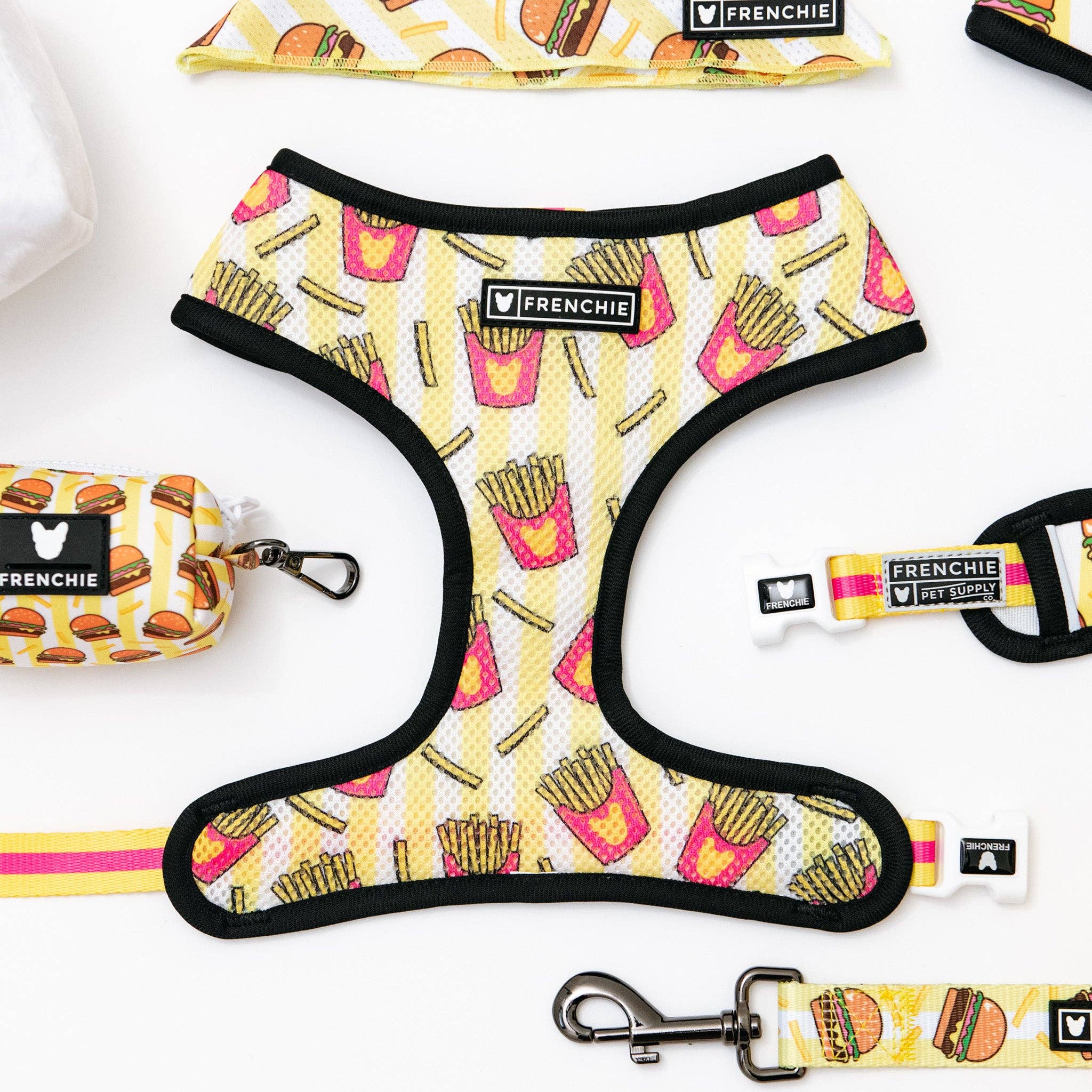Frenchie - Wholesale Pet Harness - Dog - Frenchie Duo Reversible Harness - Burger N Fries10
