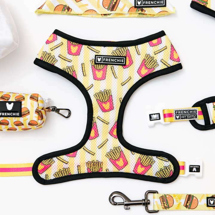 Frenchie - Wholesale Pet Harness - Dog - Frenchie Duo Reversible Harness - Burger N Fries10
