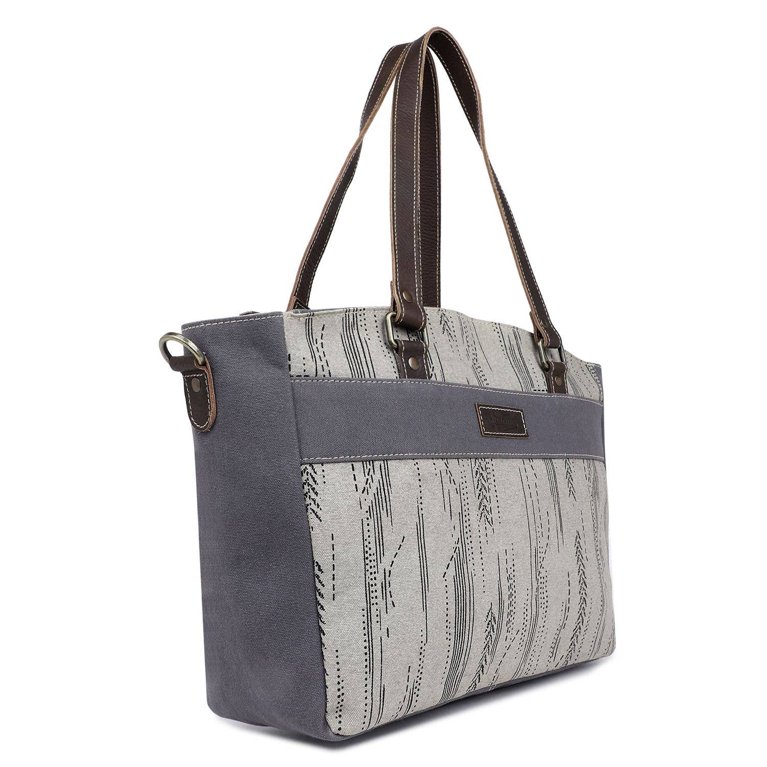 Sixtease Bags USA - Vendita all'ingrosso Borsa tote - Donna - Borsa da donna in tela e pelle - Timberwolf/Grey4