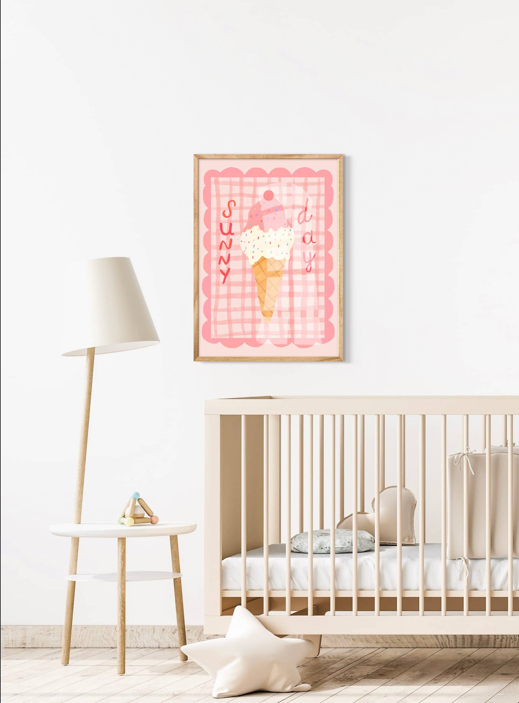 Kate Fox Design – wholesale Art print – Kids & baby – Ice Cream Sunshine, Children’s Room, Bright and Colourful5