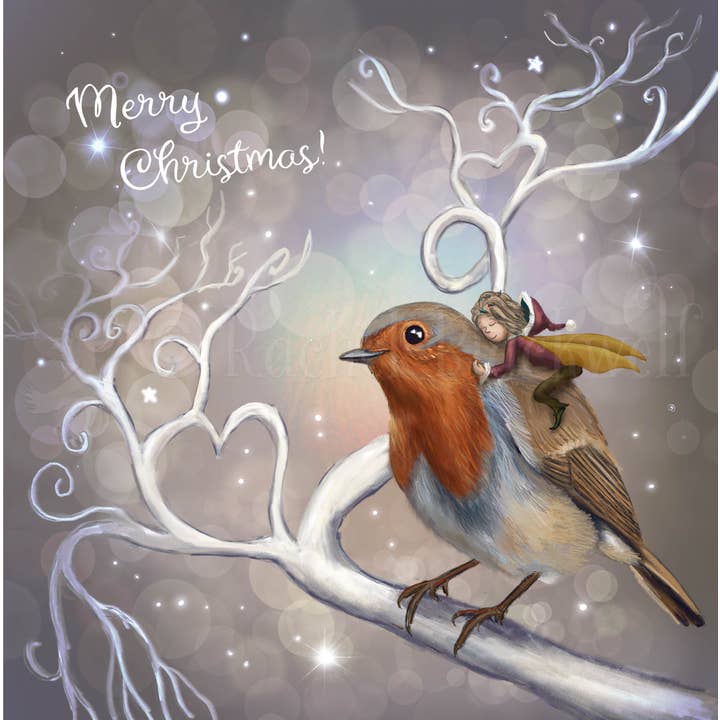 La Fata Pettirosso - Natale - Biglietto di Auguri per la vendita all'ingrosso da parte di Ethereal Earth