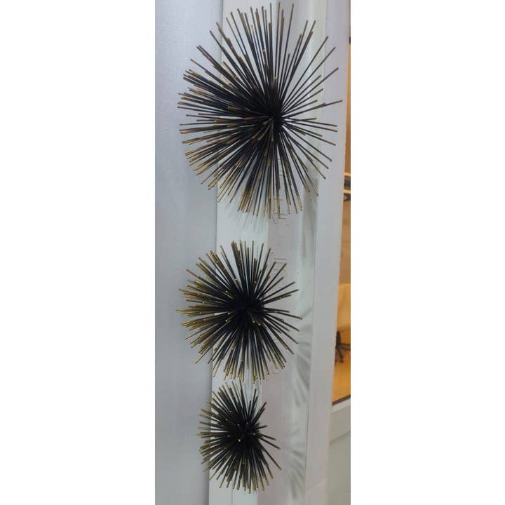 Steel Heart Ltd. - Wholesale Wall Accent - WD24028 - Metal Sea Urchin Wall Decor - Set/3