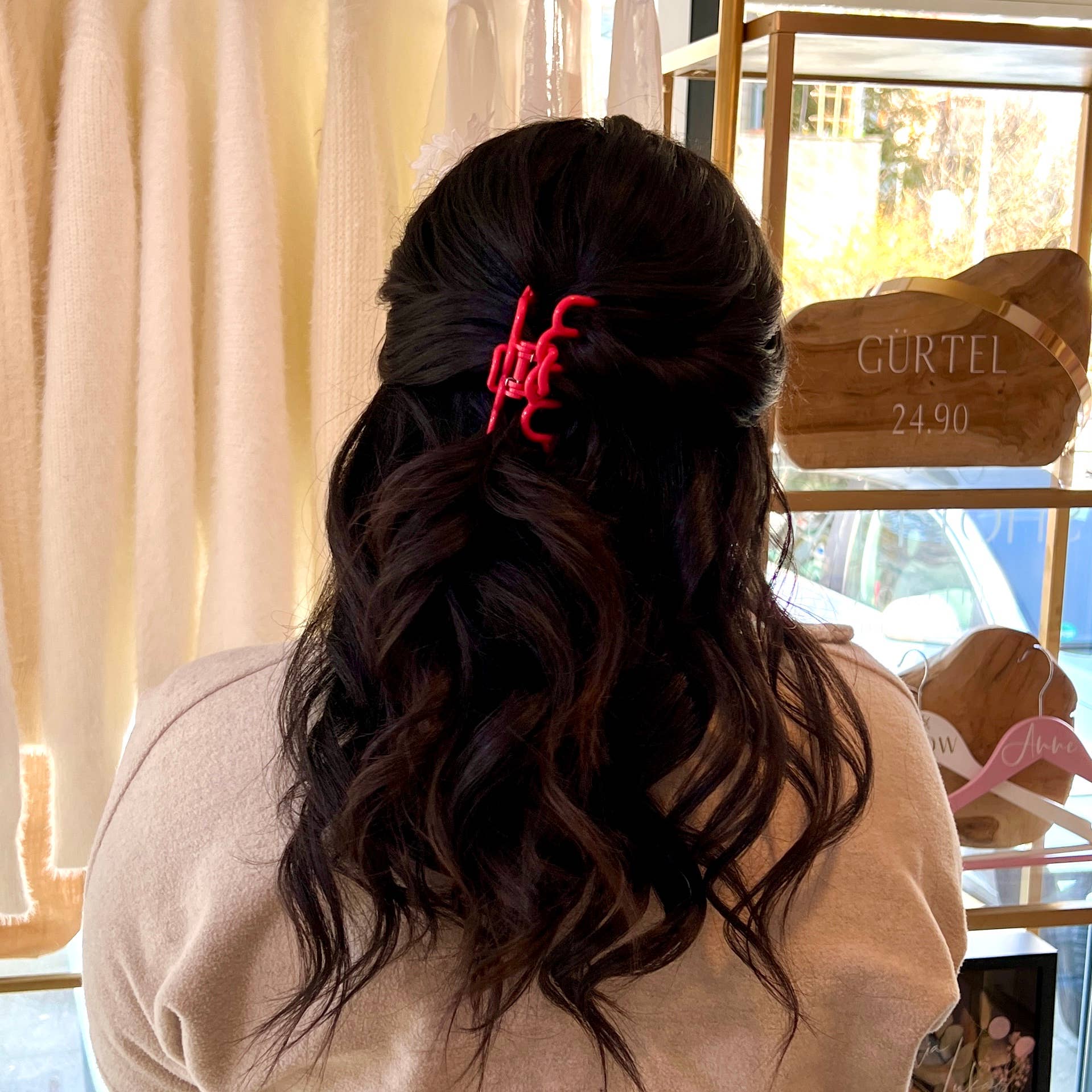 doouup® - Wholesale Hair Clip - Women's - coral pink hair clip, hair clip, hair accessories5