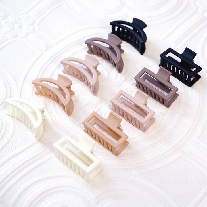 NeutralBlackMix ,...SI-25101 Small hair Claw Clips for wholesale on Faire