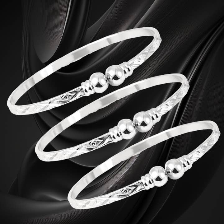 The Candy Collections - Wholesale Cuff bracelet - West Indian Jamaica Sterling Silver Bangle Cuff Bracelet co