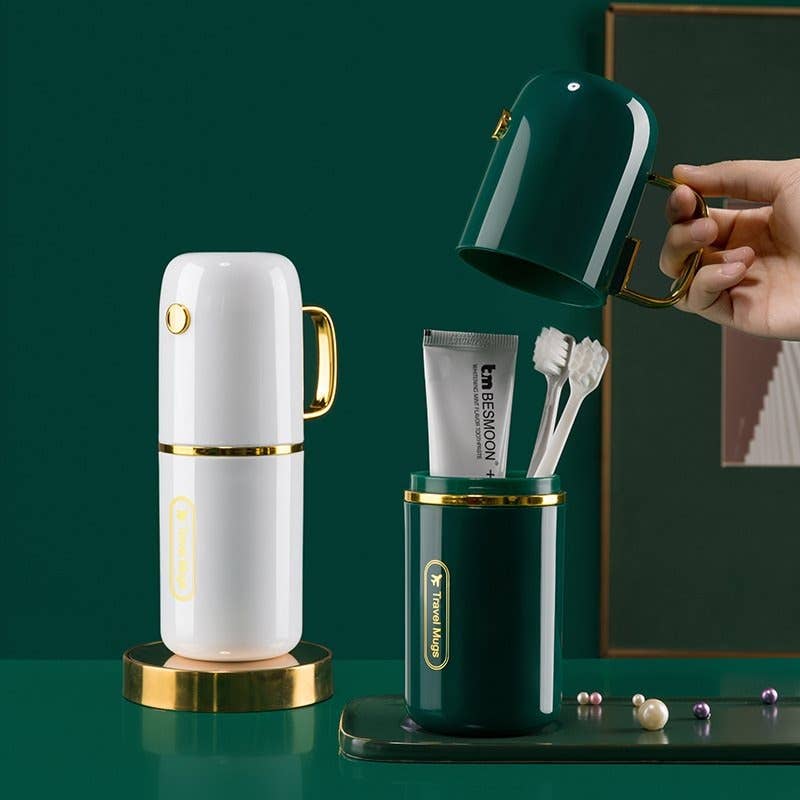 VIGOR – Suporte de escova de dentes por atacado – Conjunto de Viagem de Luxo com Porta Escova de Dentes e Copo para Enxágue6
