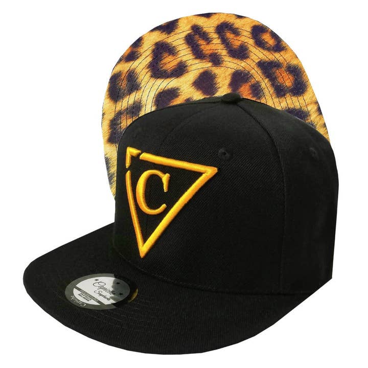 Leopard Snapback - Black voor wholesale door Capiche
