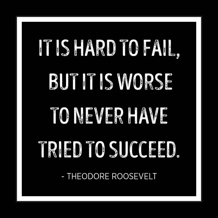 It Is Hard To Fail - It Was Said Greeting Card for wholesale by Swan River Studios