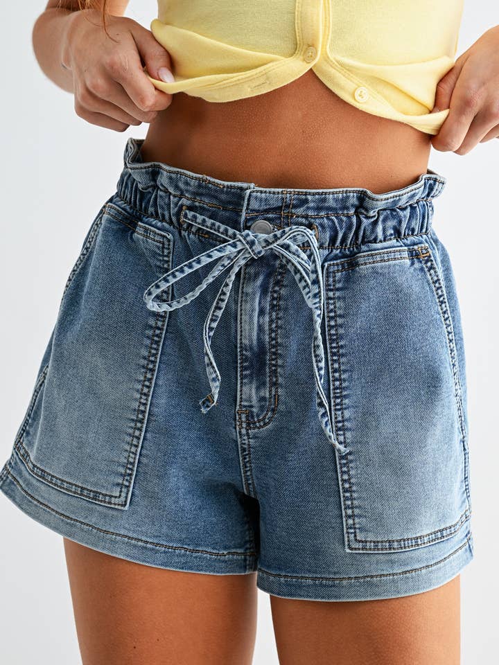 DH871-S - MD - Trek aan korte broek met opgestikte zakken voor wholesale door JBD