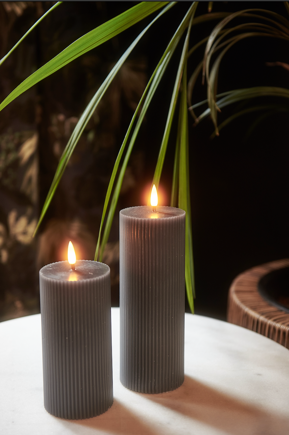 Lumina Of London AU - Wholesale Flameless candle - Ribbed Pillar Candles1