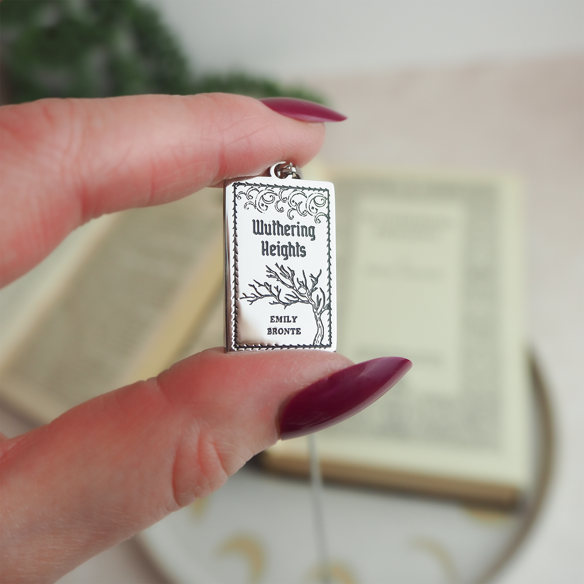 LiteraryEmporium - Wholesale Pendant/Charm Necklace - Wuthering Heights Book Necklace6