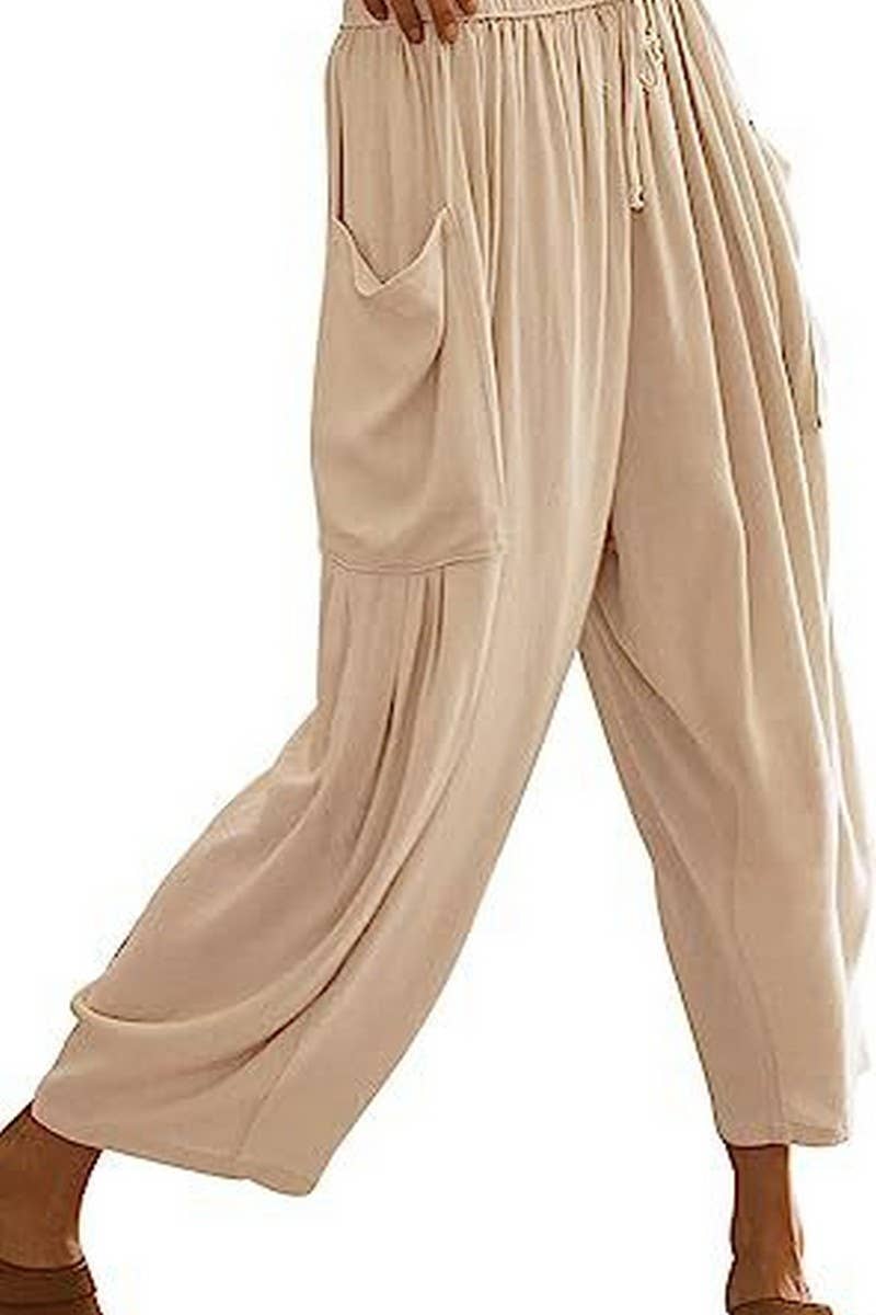 NINEXIS - Wholesale Pants - Women's - CWBLP0709_LOOSE CASUAL COTTON AND LINEN TROUSERS33