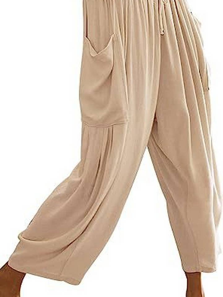 NINEXIS - Wholesale Pants - Women's - CWBLP0709_LOOSE CASUAL COTTON AND LINEN TROUSERS33