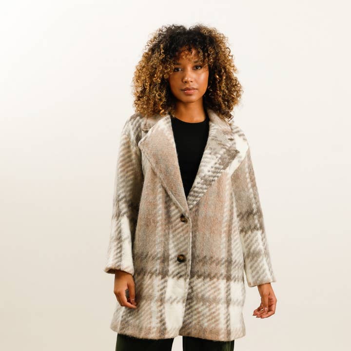 Tartan pattern coat 60846 70% wool 30% polyester and other Purchase Wholesale tartan material. Free Returns & Net 60 Terms on Faire trending on Faire.