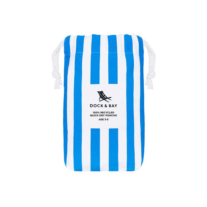 Until Pty Ltd - Wholesale Poncho towel – Child & baby - Dock & Bay Poncho Kids Cabana Collection 100% Recycled Bondi Blue5