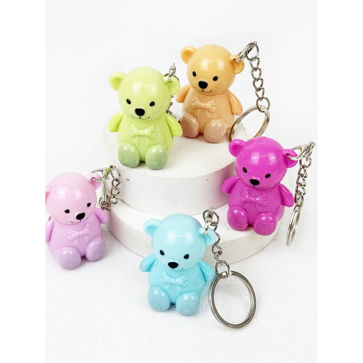 MIX COLOR Bear Colored Lip Tint with Key Chain for wholesale on Faire3