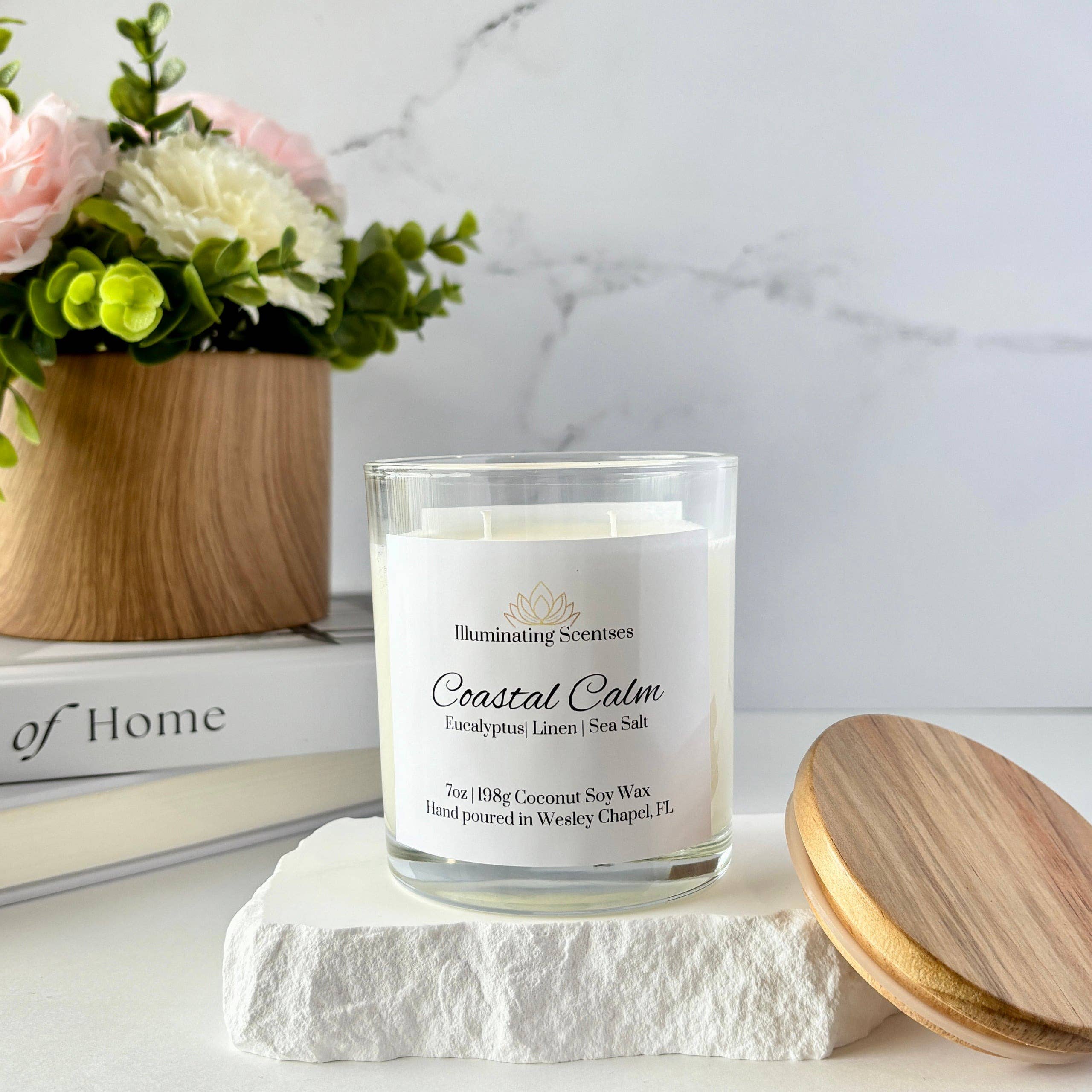 Illuminating Scentses - Wholesale Jar/Filled Candle - Coastal Calm 7oz | Coconut Soy Scented Candle 0