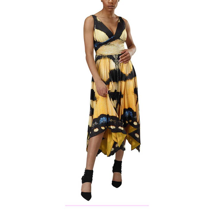 Yellow Swallowtail Butterfly Dress for wholesale by Spiritex