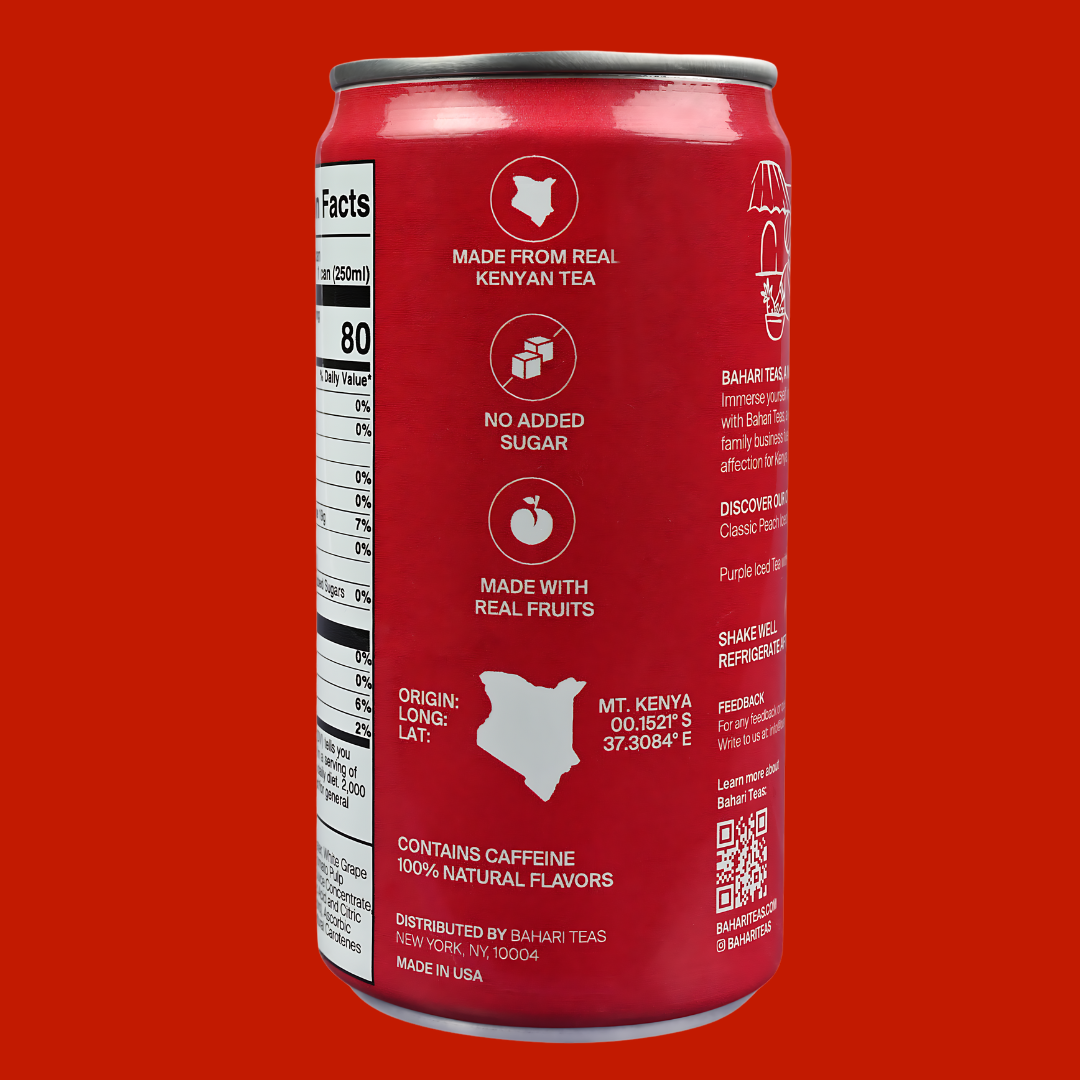 Bahari Teas - Vendita all'ingrosso Tè freddo - Tè nero freddo kenyano in lattina - pomodoro e basilico6