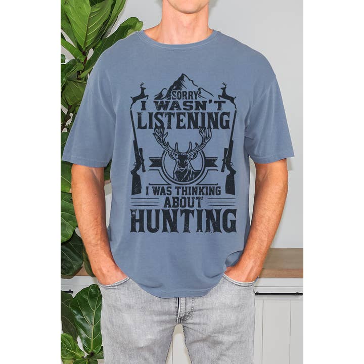 Thinking About Hunting Graphic Tee for wholesale by Bella Me
