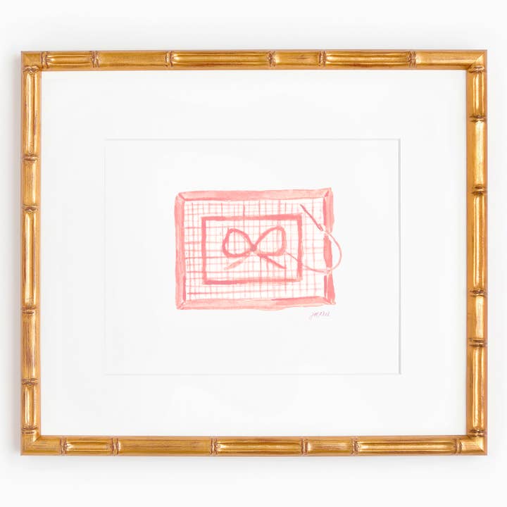 Rosa Needlepoint Horisontell Akvarell Konsttryck för wholesale av Simply Jessica Marie