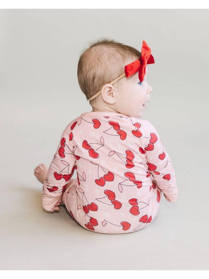 Lucky Panda Kids - Vendita all'ingrosso Tutina - Neonati - Tutina con zip per abbigliamento per bambini in bambù | Cherry Heart