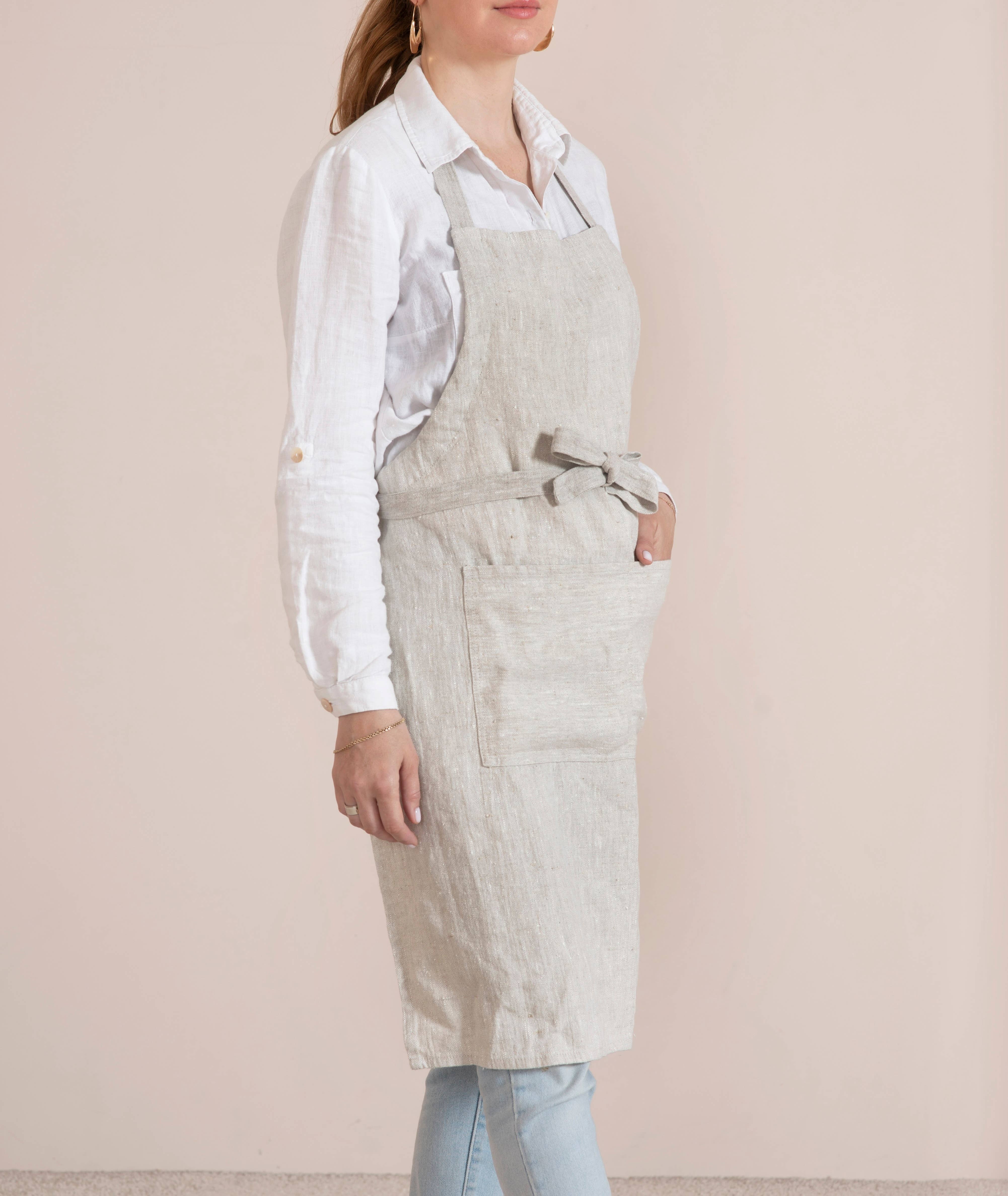 LinenQ - Wholesale Apron - Adjustable linen apron in various colors 9
