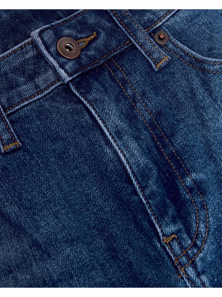 True Classic - Wholesale Jeans - Men's - Medium Indigo Wash Slim Authentic Denim Jeans7