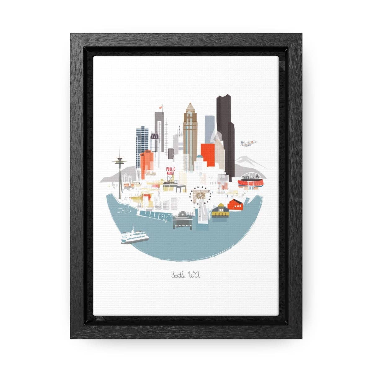 Albie Designs - Wholesale Art Print - Seattle, WA City Print  {New Version}6