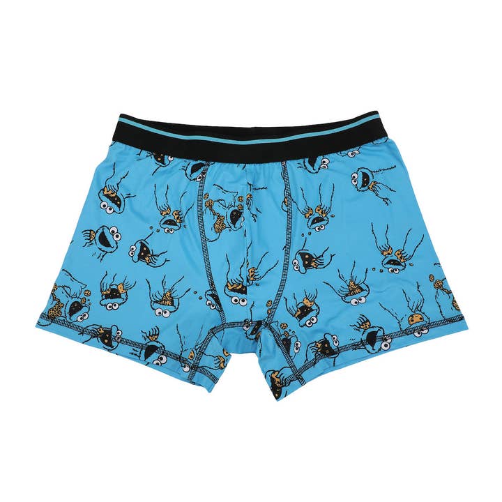Bioworld Merchandising - Wholesale Underwear - Men's - Sesame Street Cookie Monster Men's 3-Pack Boxer Briefs2