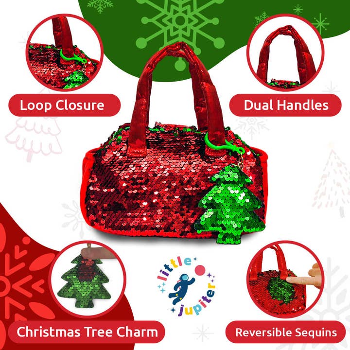 AYK Brand - Wholesale Stuffed/Plush Toy - Kids & Baby - Little Jupiter Pet Plush Set with Bag - Reindeer w/ Red Bag2