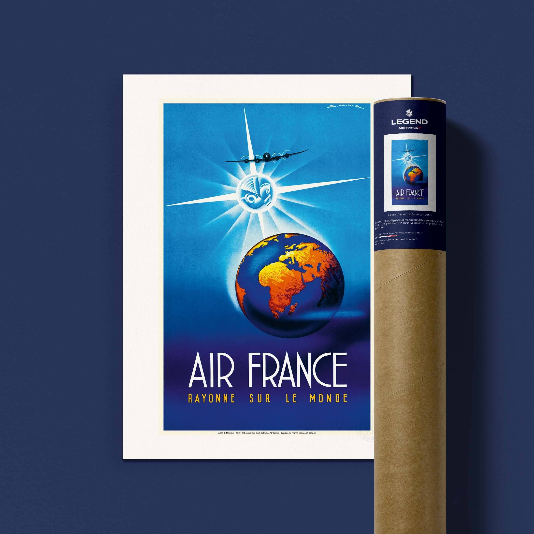Oneart - Vente Poster - Affiche Air France / Rayonne Sur Le Monde - AFL00180