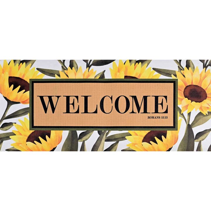 Doormat Insert Welcome Bright Sunflowers for wholesale by Cottage Garden