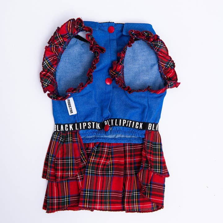 (SET OF 5) High-Quality - Denim Plaid Dress - Perfect Dog Lover Gift - WEKKOPET for wholesale by WEKKOPET